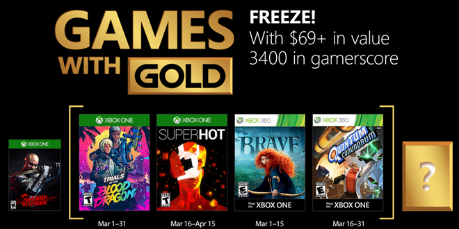 Games with Gold Mars 2018