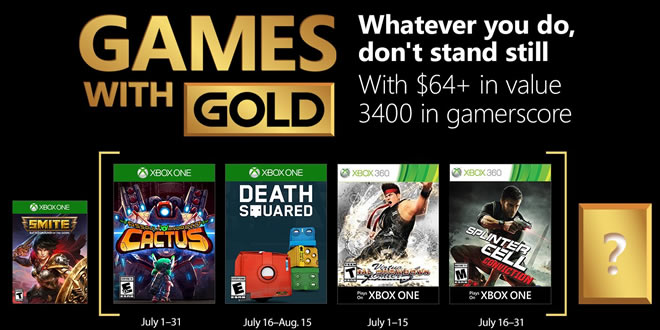 Games with Gold Juillet 2018