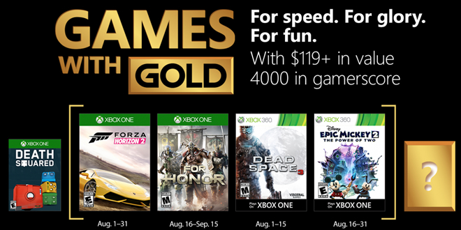 games with gold août 2018